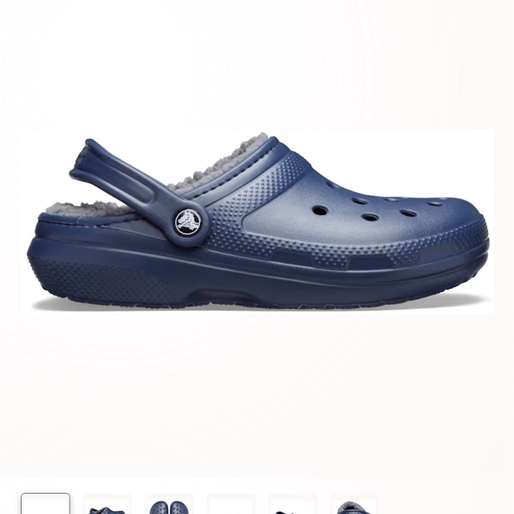 CROCS Men's Blue Fleece-Lined Loafers